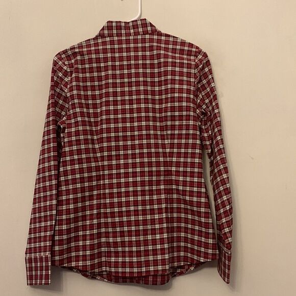 GH Bass & co tartan plaid long sleeve blouse Size S NWT - Picture 6 of 8